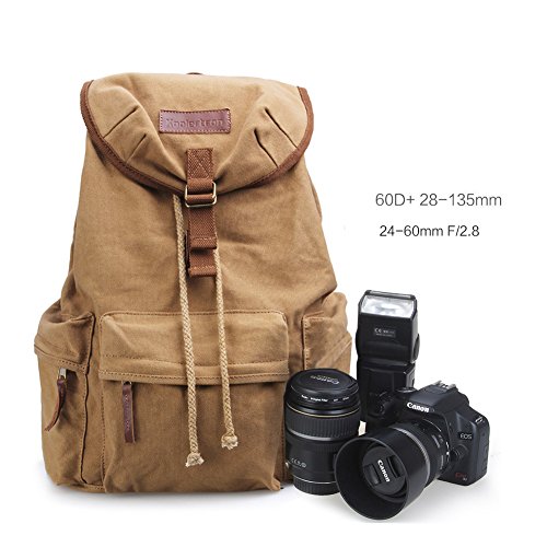 Koolertron - Etui Toile DSLR Camera SLR   paule Sac    dos sac de montagne Avec Rain Cover   tanche pour Sony Canon Nikon Olympus ont une position sp  ciale pour ordinateur portable et tablette