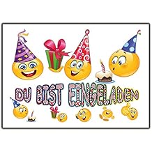 12 Er Set Lustige Einladungskarten Zum Kindergeburtstag