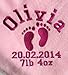Personalised Pink Baby Blanket With Footprint Design