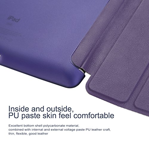 H  lle f  r iPad 2   iPad 3   iPad 4 CICMOD   Smartcover Case Tasche Schutzh  lle Etui Auto Aufwachen Schlaf Funktion mit Multi St  nder und Anti-Sto 