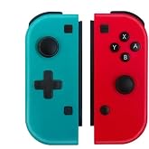 CAFELE Nintendo Switch Joy-Con Controller Gamepad Joystick, Mavi Kırmızı, Analog Silikon Koruyucu Hediye Seti