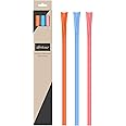 3 PCS Reusable Silicone Drinking Straws, Openable and Washable Boba Straw, No Cleaning Brush Needed Easy to Clean Reusable Straws Food Grade BPA Free Long and Wide for Any Tumbler