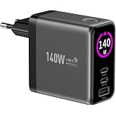 Xenon Smart Hızlı Şarj Adapt&ouml;r&uuml; 140W GaN 2x USB-C ve USB-A &Ccedil;ıkışı PD PPS Dijital Ekran X6415