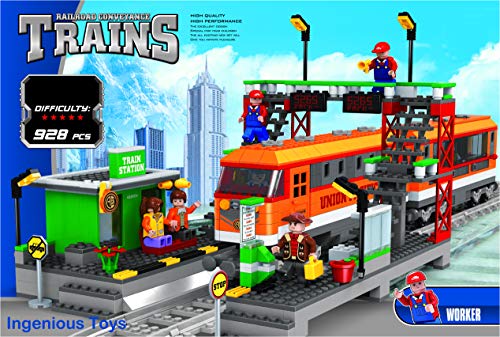 Ingenious Toys Station Zug & Kutsche Perform / Klassisch Eisenbahn Motor +9 stück Schient #25110