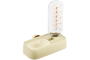 KASSIVA Pet Water Dispenser for Cage, Hanging Automatic Pet Water Bottle for Crate for Small Dog Puppy Cat Rabbit Small Animal (Beige, 520ml Water)