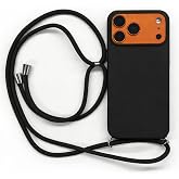 Coverzone iPhone 17 Pro Max ile Uyumlu &Ouml;zel &Uuml;retim Ayarlanabilir İpli Boyun Askılı Silikon Kılıf Kadife İ&ccedil; Yapılı Viper Boyun