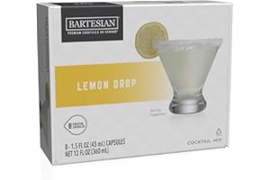 ‎BARTESIAN Bartesian Lemon Drop Cocktail Mix - Cocktail Mixer Zutaten für Wodka Cocktail - Getränke Pods für Bartesian Cocktail Maschine - Alkoholfreie Mixer zum Mischen mit Spirituosen - Set mit 8 Kapseln