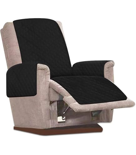 Housse Fauteuil Relax 1 Place YSTELLAA - Étanche Antidérapante Avec Poches Latérales, Bleu Berlin