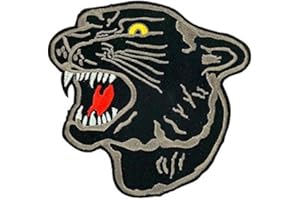 AKACHAFACTORY Akacha Patch ecusson brodé Drapeau Backpack panthere Noir thermocollant