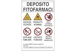 SOCIAL CRAZY CARTELLO SEGNALETICO - deposito fitofarmaci - Con Adesivo in Vinile e Pannello in Forex (Pannello 5mm Stampato)