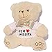Produktbild Personalisierter Weiß Bär Plüschtier mit T-shirt mit Aufschrift Ich liebe Melita (Vorname/Zuname/Spitzname)