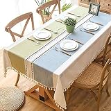 ✿ 【Diferentes tamaños para elegir】 El paño de mesa de franja cosido gris tiene 6 tamaños para elegir: 55 * 55 pulgadas (140 * 140 cm), 55 * 71 pulgadas (140 * 180 cm), 55 * 79 pulgadas (140 * 200 cm), 55 * 86 pulgadas (140 * 220 cm), 55 * 94 pulgadas (140 * 240 cm) y 55 * 98 pulgadas (140 * 250 cm), mida el tamaño de su mesa antes de comprar.