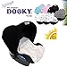 Produktbild DOOKY HOODY Style UV+ Universal Verdeck für Maxi Cosi Cabrio / CabrioFix / Pebble / Citi, Römer und andere Babyschalen Gruppe 0+ als Sonnenschutz / Sonnenverdeck (Black)