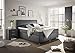 Produktbild Stellwerk Furniture 1773 Premium Boxspringbett 180x200-cm H2-H2 Stoff Grau 9-Zonen Taschenfederkern-Matratze Polsterbett Doppel-Bett