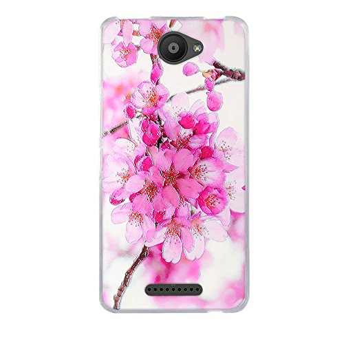 FUBAODA  Fundas BQ Aquaris U Carcasas Protecci  n Gona de Alta Calidad  Protector de Silicona TPU Transparente y Fino  Hermoso Dibujo Floral   Resiste a Los Ara  azos  Antipolvo  Funda para BQ Aquaris U