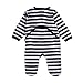 Steiff Unisex Baby Strampler 1/1 Arm Not Applicable Striped Long Sleeve Onesie, Blue (steiff Marine Blue 3032), 0-3 Months (Manufacturer size: 3 mois)