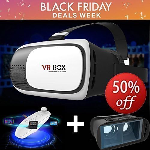 SEGURO® Upgrade Version Video Movie Game Virtual Reality 3D Glasses / Headset + a bluetooth controller