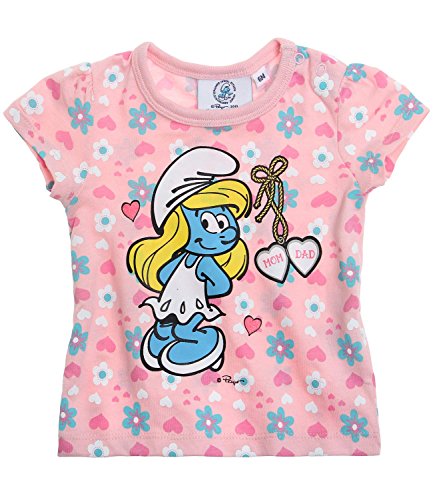 The Smurfs Babies Short Sleeve T-Shirt - pink - 3M