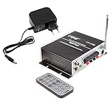 Lepy LP-V9S Amplificador digital de potencia estéreo Hi-Fi con USB SD DVD FM CD portátil Consumidor MP3 con 3A Suministro y Control Remoto