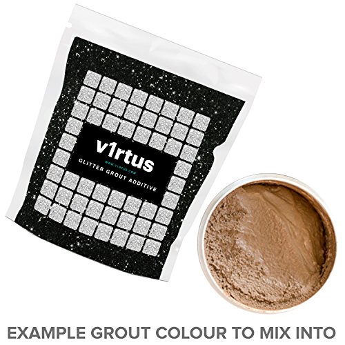 v1rtus schwarz Glitzer Mörtel Tile Zusatzstoff 100 g für Feuchtraum Badezimmer Küche Sparkle Finish – einfach zu verwenden – hinzufügen/Mix mit Epoxidharz oder Zement basiert Mörtel – hitzebeständig – Farbe Schnell – nicht-Rost - 8