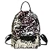 Produktbild LUOEM Sequin Rucksack Fashion Shiny Bling Glitzer Sequins Rucksack Casual Outdoor Sport Wandern Daypack für Mädchen Frauen (Golden)
