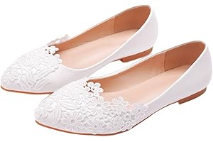 Minetom Damen Braut Hochzeit Abend Party Schuhe Frauen Spitzen Stiletto High Heel Pumps Elegante Formale Brautschuhe