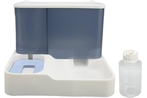 BAOFUYA Automatyczny Podajnik dla Kotów, 2 w 1 Podajnik Karmy dla Zwierząt Domowych i Dozownik Wody Dozownik Wody dla Zwierząt Domowych Dozownik Karmy dla Kotów Karmnik dla Psów dla Małych średnich Psów