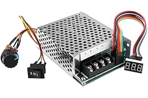 CABINA HOME Drehzahlregler DC 10-50V/60A/3000W Motordrehzahlregler DC PWM Motor Speed Controller mit Digitalanzeige Reversible Einstellbares für DC-Motor-Treiber-Modul DC 12V 24V 36V