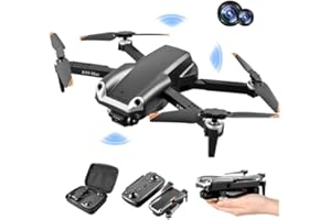 LUXWALLET AeroFly2 480P Mini Drone z kamerą i unikaniem przeszkód na podczerwień, 20 km/h - odległość metra 150, czarny
