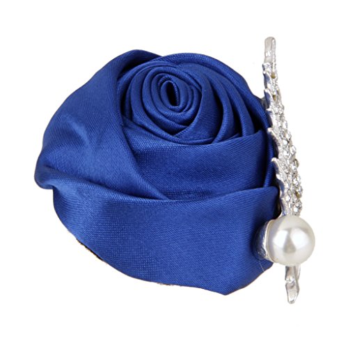 Rosenknospen Anstecker Hochzeit Gästeanstecker Hochzeitsanstecker Anstecknadel – Königblau - 3