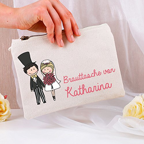 Privattasche Brauttasche für wichtige Dingen die man bei der Hochzeit braucht mit Namen der Braut - 2