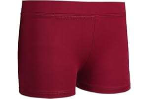 TTAO Shorts de Ballet Danse Justaucorps Gymnastique Moulant Yoga sous-Vêtement de Sport Pantalon Court pour Fitness Running Enfant Fille 2-16 Ans