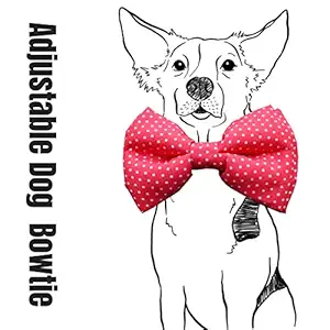 Lana Paws Pink & White Polka Bowtie with Easy to Use Adjustable Strap