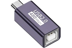 ASKOPPO Adattatore da Micro USB Maschio a MIDI Femmina, Adattatore per stampante da Micro USB a USB B, adatto per stampanti, sintetizzatori per pianoforte elettrico MIDI e altri laptop Micro USB (1 pezzo)