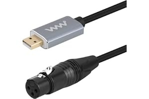 innov8 USB Microphone Cable, XLR 3Pin Female to USB 2.0 A Male Mic Link Onverter Audio Cable For Microphones or Recording Karaoke Sing - 3m