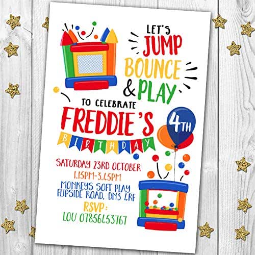 10 Soft Play Bounce Bouncy Castle Personalised Birthday Party