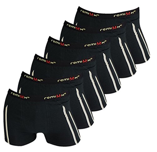 6er Pack Herren Retroshorts Boxershorts schwarz dunkelblau & mix M L XL oder XXL