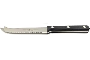 KIMERA Coltello Dentato a Due Punte per Formaggio Gottinghen – Lama 12 cm in Acciaio Inox AISI 420 – Manico ABS, Made in Italy
