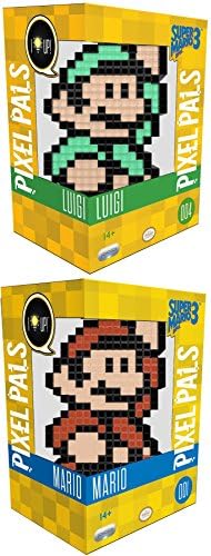 PDP Pixel Pals Super Mario Bros. 3: Luigi + Mario - Nintendo Light Display NEW