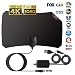 Produktbild HD TV Radius Antenne, Indoor Digitale HDTV-Antenne, 120 Meilen/200 km Reichweite, Superflache Antenne für DVB-T/DVB-T2/HD/SD/1080P FreeView, Verstärker mit USB Adapter