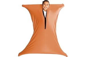 SZSMART Sensory Body Sock for Adult, 65"x29" Full-Body Wrap Stretchy Body Sox to Relieve Stress for Adult with Autism, Anxiet (Orange, XL/163-191cm)