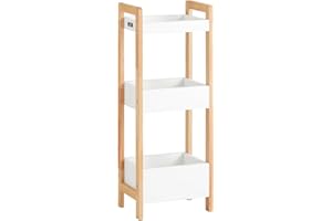 SoBuy® Scaffale salvaspazio e multifunzionale per cucina o bagno, con tre ripiani, L28*P20*A74cm, FRG226-WN,IT