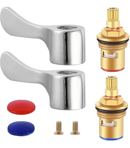 Tap Reviver Bath/Basin Conversion Kit Handles Hot & Cold Chrome Metal Pair ~5060966972396 01c Mp - View #2