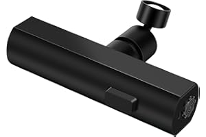 Lahrma Kitchen Tap Spray Head Waterful Kitchen Taps Mixer 4 Function Tap Areator 5 Adapter 360°Swirl Faucet Extender for Kitchen Bathroom, Black