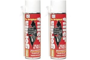 JKG UNKNOWN 2 x Cans Of The Original Gorilla Filler Weatherproof expanding foam 500ml Each