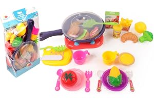 FLYPOP'S - Dinette spis med redskap – rollspel – 033623 – flerfärgad – plast – kök – barnleksak – gåva – mat – från 3 år