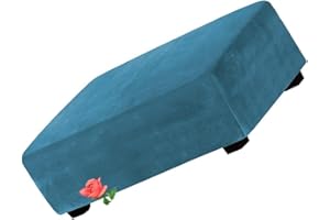 MeRcri Hockerbezug rechteckig Samt Jacquard Husse Überzug Bezug für Ottomane Fußbank Stretch bezug hocker Bezug für Ottomane (Color : #f, Size : 90x70-85cm)