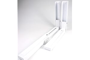 SF SANFOR Sanfor Support mural universel pour micro-ondes extensible avec 2 bras, équerres pliantes, blanc, réglable de 30,5 et 45 cm