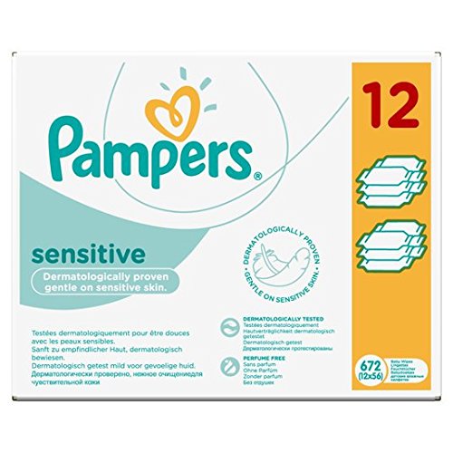 Preisvergleich Produktbild Pampers Sensitive Baby Wipes 12 x 56 pro Packung