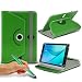 Produktbild N4U Online - Grün Tablette Luxus 360° Rotierend PU Leder Etui Feder Ständer Schutzhülle & Touchscreen Eingabestift Für Lenovo Yoga Tablet 3 8 Tablette